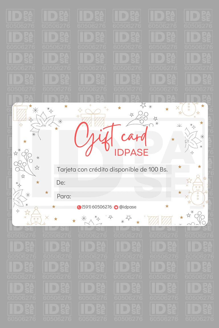 Tarjetas PVC con Diseño Festivo Navidad